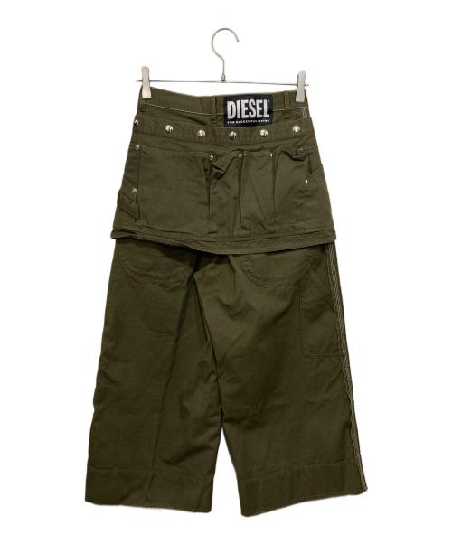 DIESEL（ディーゼル）DIESEL (ディーゼル) ミリタリークロップドワークパンツ オリーブ サイズ:36の古着・服飾アイテム