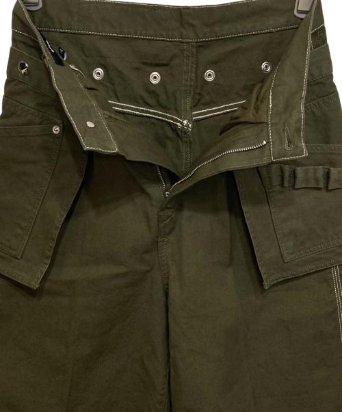 DIESEL（ディーゼル）DIESEL (ディーゼル) ミリタリークロップドワークパンツ オリーブ サイズ:36の古着・服飾アイテム