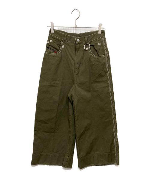 DIESEL（ディーゼル）DIESEL (ディーゼル) ミリタリークロップドワークパンツ オリーブ サイズ:36の古着・服飾アイテム