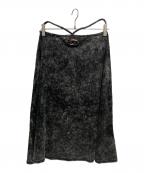 DIESELディーゼル）の古着「O-Rossiシェイプミディスカート」｜ブラック