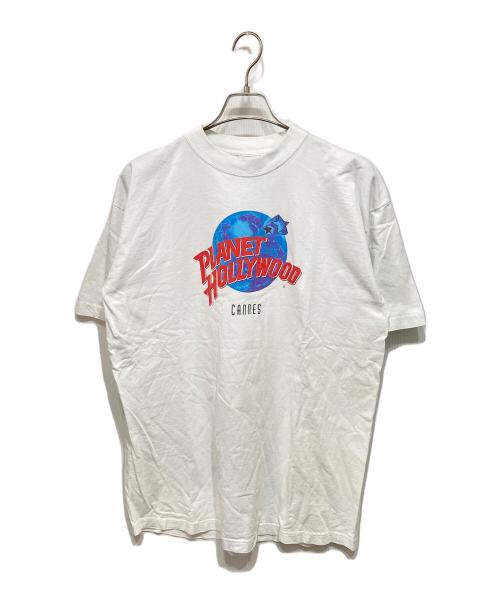 PLANET HOLLYWOOD（プラネットハリウッド）PLANET HOLLYWOOD (プラネットハリウッド) プリントTシャツ ホワイト サイズ:LARGEの古着・服飾アイテム