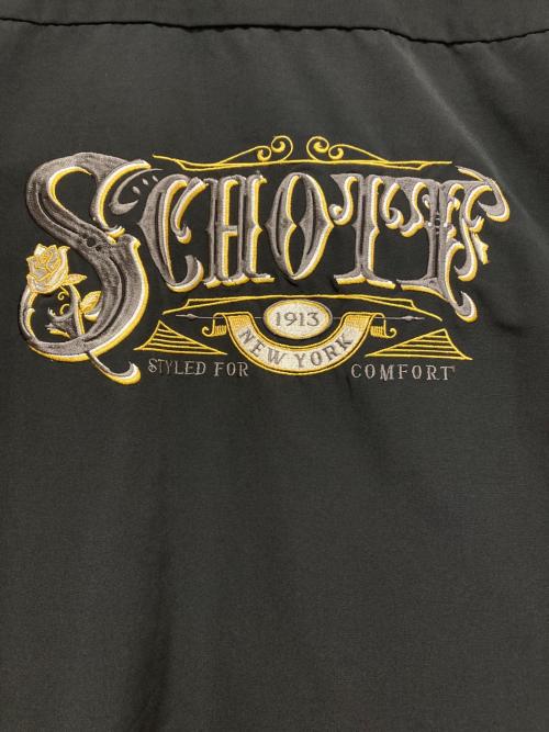Schott（ショット）Schott (ショット) 半袖刺繍シャツ ブラック サイズ:XLの古着・服飾アイテム