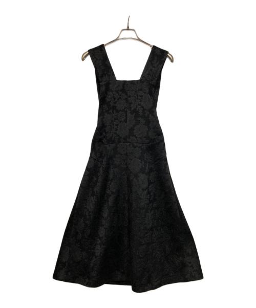 tricot COMME des GARCONS（トリココムデギャルソン）tricot COMME des GARCONS (トリココムデギャルソン) 花柄ジャガードジャンパースカート/ワンピース ブラック サイズ:Mの古着・服飾アイテム