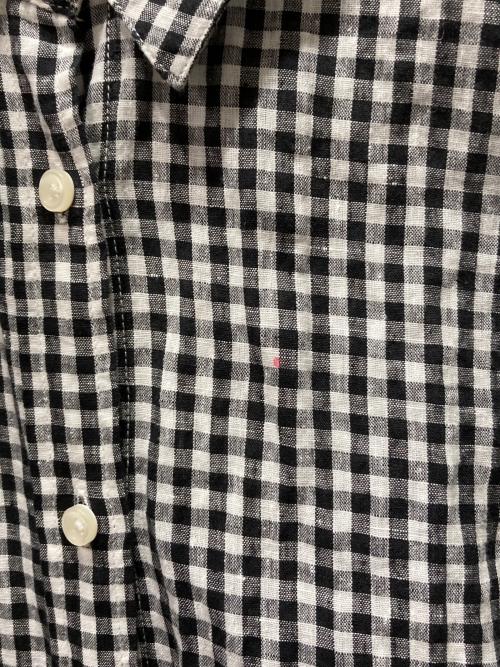 SLOBE IENA（スローブ イエナ）SLOBE IENA (スローブ イエナ) リネンコットンレギュラーシャツ ブラック×ホワイト サイズ:-の古着・服飾アイテム