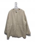 SIMPLICITEシンプリシテ）の古着「ブークレーノーカラーミドルコート」｜ベージュ