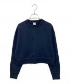 IENAイエナ）の古着「コットン裏毛クロップドプルオーバー」｜ネイビー