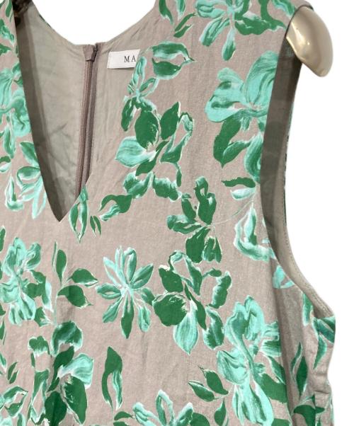 MARIHA（マリハ）MARIHA (マリハ) 夏の月影のドレス Vネックノースリーブワンピース グレー×グリーン サイズ:-の古着・服飾アイテム