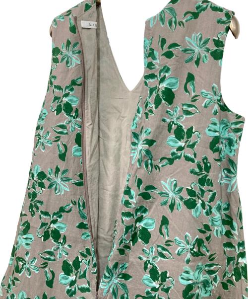 MARIHA（マリハ）MARIHA (マリハ) 夏の月影のドレス Vネックノースリーブワンピース グレー×グリーン サイズ:-の古着・服飾アイテム