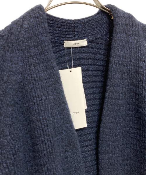 ATON（エイトン）ATON (エイトン) WOOL CASHMERE SILK カーディガン ネイビー サイズ:02の古着・服飾アイテム