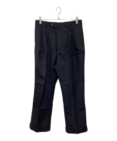 NEAT（ニート）NEAT (ニート) ウール タックパンツ ネイビー サイズ:48の古着・服飾アイテム
