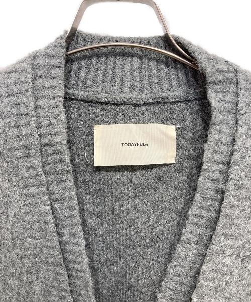 TODAYFUL（トゥデイフル）TODAYFUL (トゥデイフル) Brashed Vneck Cardigan グレー サイズ:Freeの古着・服飾アイテム