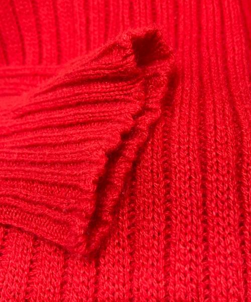 MIU MIU（ミュウミュウ）MIU MIU (ミュウミュウ) カシミヤトッパーカーディガン レッド サイズ:40の古着・服飾アイテム