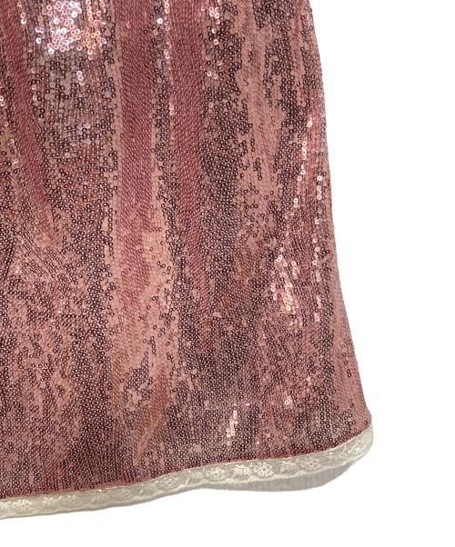 MIU MIU（ミュウミュウ）MIU MIU (ミュウミュウ) スパンコールミニスカート ライトピンク サイズ:38の古着・服飾アイテム