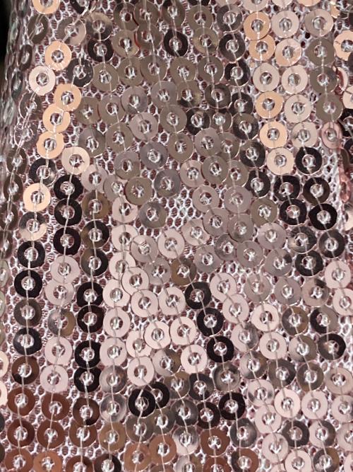 MIU MIU（ミュウミュウ）MIU MIU (ミュウミュウ) スパンコールミニスカート ライトピンク サイズ:38の古着・服飾アイテム