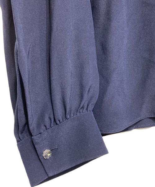 MIU MIU（ミュウミュウ）MIU MIU (ミュウミュウ) ウエスタン刺繍ロングブラウス ネイビー サイズ:38の古着・服飾アイテム