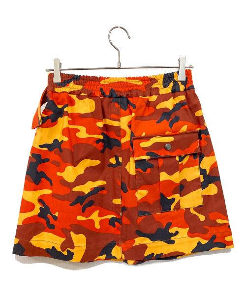 MIU MIU（ミュウミュウ）MIU MIU (ミュウミュウ) ミリタリーカーゴスカート ベージュ×オレンジ サイズ:38の古着・服飾アイテム