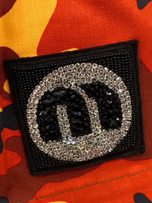 MIU MIU（ミュウミュウ）MIU MIU (ミュウミュウ) ミリタリーカーゴスカート ベージュ×オレンジ サイズ:38の古着・服飾アイテム