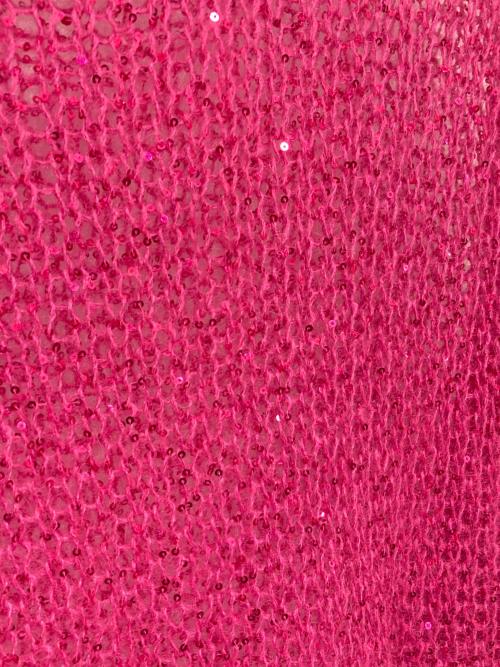 MIU MIU（ミュウミュウ）MIU MIU (ミュウミュウ) モヘアブレンドスパンコールニット ショッキングピンク サイズ:38の古着・服飾アイテム