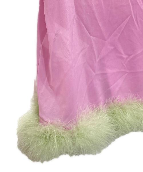 MIU MIU（ミュウミュウ）MIU MIU (ミュウミュウ) ワイルドターキーフェザータンクトップ グリーン×パープル サイズ:40の古着・服飾アイテム