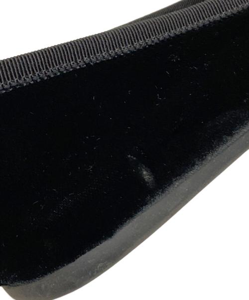 MIU MIU（ミュウミュウ）MIU MIU (ミュウミュウ) ベルベットリボンバレエシューズ ブラック サイズ:38 1/2の古着・服飾アイテム