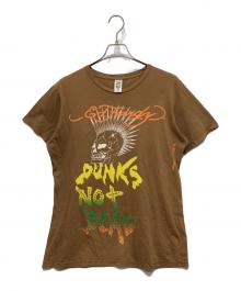Ed Hardy（エド ハーディー）の古着「スカルプリントＴシャツ」｜ブラウン