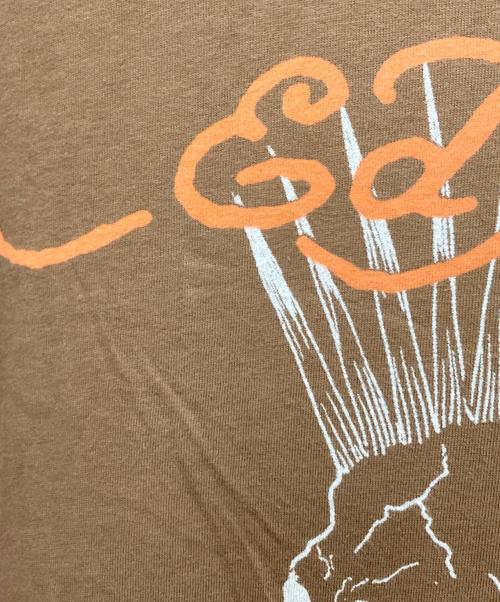 Ed Hardy（エド ハーディー）Ed Hardy (エド ハーディー) スカルプリントＴシャツ ブラウン サイズ:Lの古着・服飾アイテム