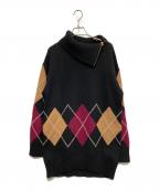 BLUE LABEL CRESTBRIDGEブルーレーベルクレストブリッジ）の古着「アーガイルニット」｜エンジ×ブラック