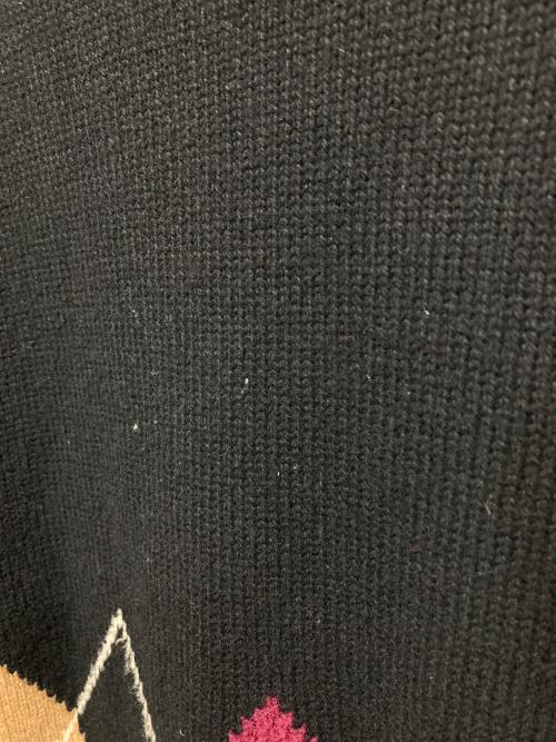 BLUE LABEL CRESTBRIDGE（ブルーレーベルクレストブリッジ）BLUE LABEL CRESTBRIDGE (ブルーレーベルクレストブリッジ) アーガイルニット エンジ×ブラック サイズ:38の古着・服飾アイテム