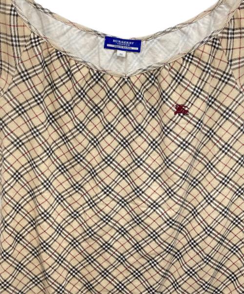 BURBERRY BLUE LABEL（バーバリー ブルー レーベル）BURBERRY BLUE LABEL (バーバリーロンドンブルーレーベル) ノバチェックノースリーブカットソー ベージュ サイズ:38の古着・服飾アイテム