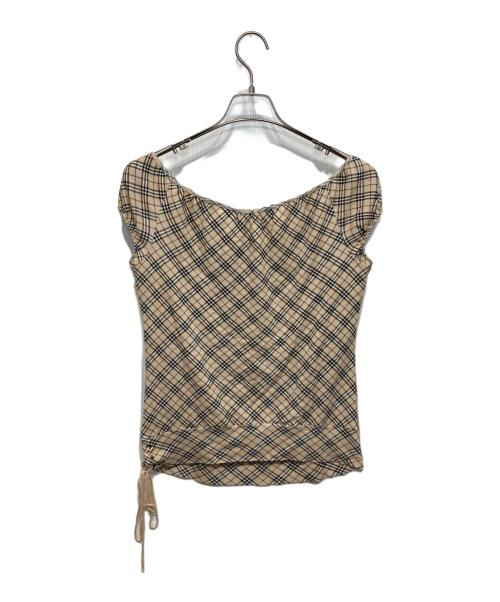 BURBERRY BLUE LABEL（バーバリー ブルー レーベル）BURBERRY BLUE LABEL (バーバリーロンドンブルーレーベル) ノバチェックノースリーブカットソー ベージュ サイズ:38の古着・服飾アイテム