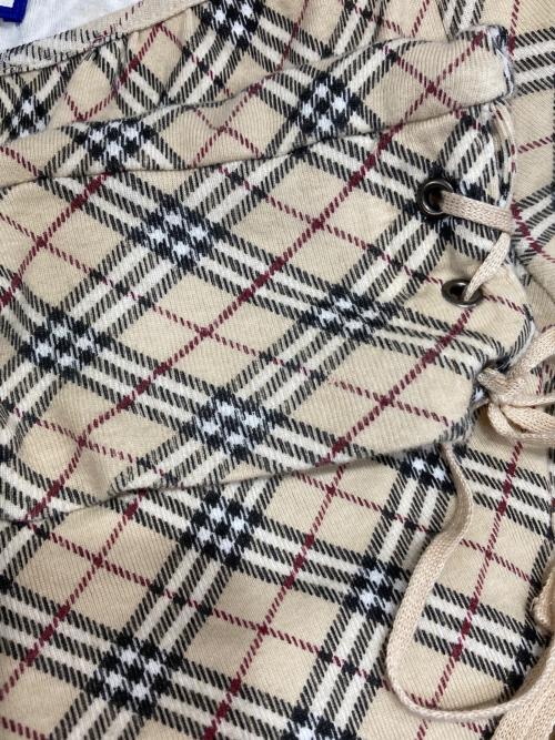 BURBERRY BLUE LABEL（バーバリー ブルー レーベル）BURBERRY BLUE LABEL (バーバリーロンドンブルーレーベル) ノバチェックノースリーブカットソー ベージュ サイズ:38の古着・服飾アイテム