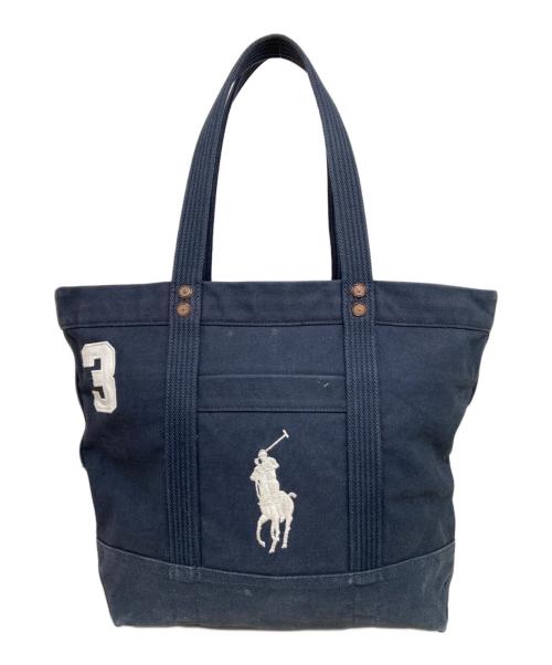 POLO RALPH LAUREN（ポロ・ラルフローレン）POLO RALPH LAUREN (ポロ・ラルフローレン) トートバッグ ネイビーの古着・服飾アイテム