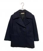CELINEセリーヌ）の古着「メルトンウールPコート」｜ネイビー