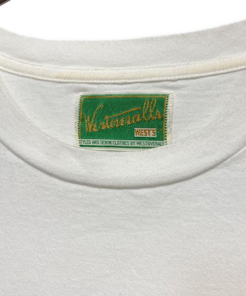 WESTOVERALLS（ウエストオーバーオールズ）WESTOVERALLS (ウエストオーバーオールズ) プリントフリンジTシャツ ホワイト サイズ:Sの古着・服飾アイテム