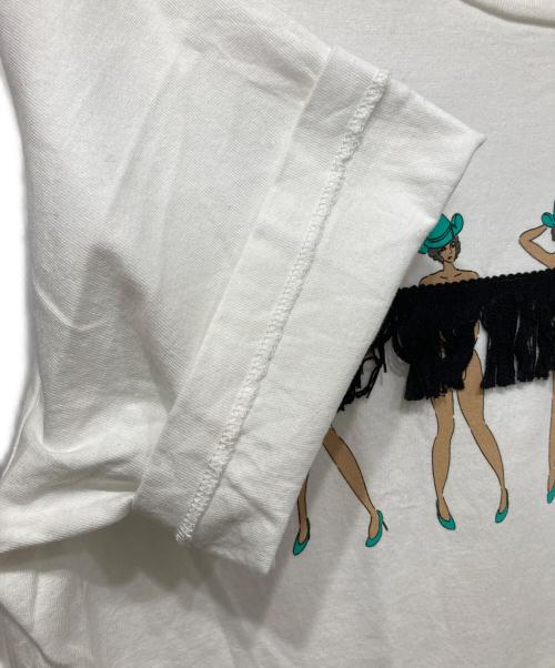 WESTOVERALLS（ウエストオーバーオールズ）WESTOVERALLS (ウエストオーバーオールズ) プリントフリンジTシャツ ホワイト サイズ:Sの古着・服飾アイテム