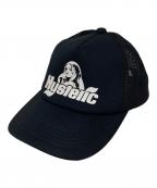 Hysteric Glamourヒステリックグラマー）の古着「FEEL GOOD メッシュキャップ」｜ブラック