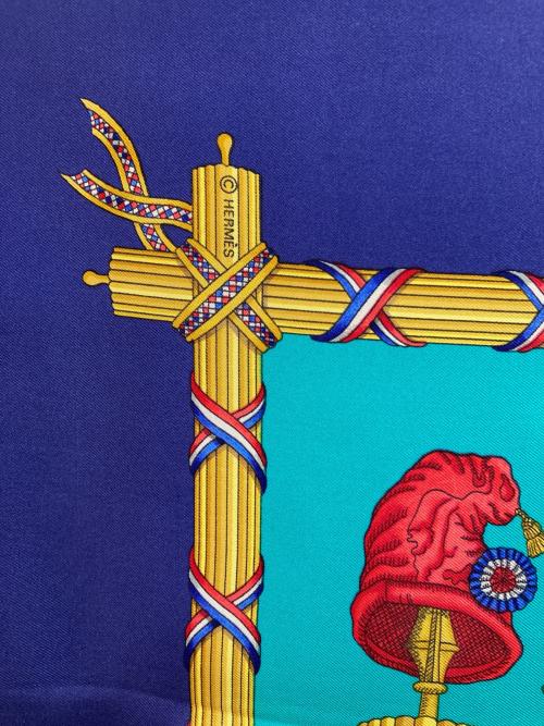 HERMES（エルメス）HERMES (エルメス) LIBERTE REPUBLIQUE FRANCAISE ネイビーの古着・服飾アイテム