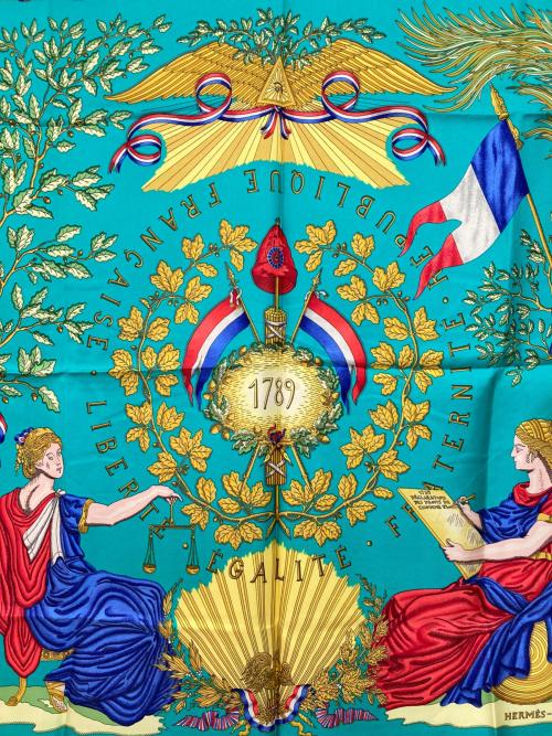 HERMES（エルメス）HERMES (エルメス) LIBERTE REPUBLIQUE FRANCAISE ネイビーの古着・服飾アイテム