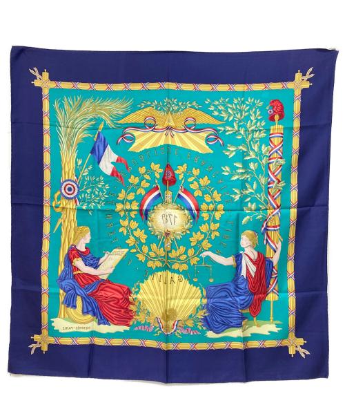 HERMES（エルメス）HERMES (エルメス) LIBERTE REPUBLIQUE FRANCAISE ネイビーの古着・服飾アイテム