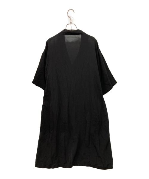 yohji yamamoto+noir（ヨウジヤマモトプリュスノアール）yohji yamamoto+Noir (ヨウジヤマモトプリュスノアール) テンセルシャツワンピース ブラック サイズ:1の古着・服飾アイテム