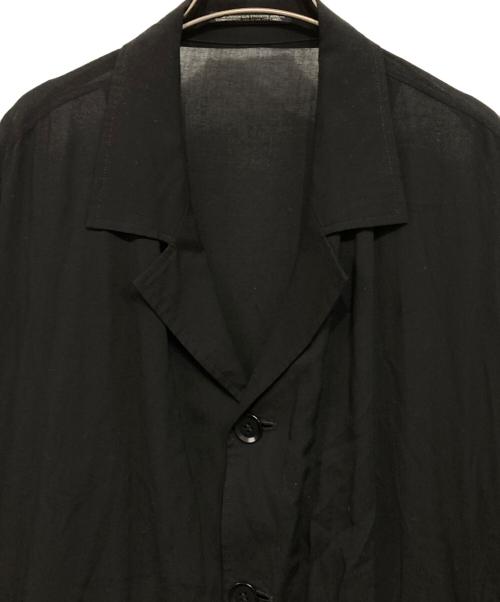 yohji yamamoto+noir（ヨウジヤマモトプリュスノアール）yohji yamamoto+Noir (ヨウジヤマモトプリュスノアール) テンセルシャツワンピース ブラック サイズ:1の古着・服飾アイテム