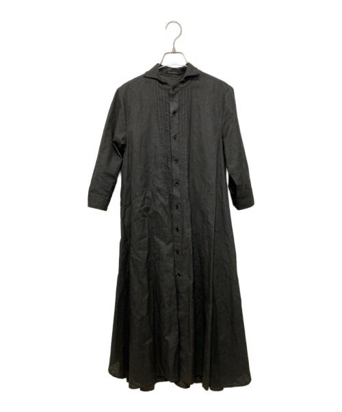 YOHJI YAMAMOTO（ヨウジヤマモト）YOHJI YAMAMOTO (ヨウジヤマモト) 23SS フロントタックリネンシャツワンピース グレー サイズ:1の古着・服飾アイテム