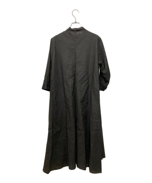 YOHJI YAMAMOTO（ヨウジヤマモト）YOHJI YAMAMOTO (ヨウジヤマモト) 23SS フロントタックリネンシャツワンピース グレー サイズ:1の古着・服飾アイテム