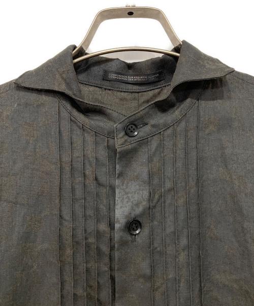 YOHJI YAMAMOTO（ヨウジヤマモト）YOHJI YAMAMOTO (ヨウジヤマモト) 23SS フロントタックリネンシャツワンピース グレー サイズ:1の古着・服飾アイテム