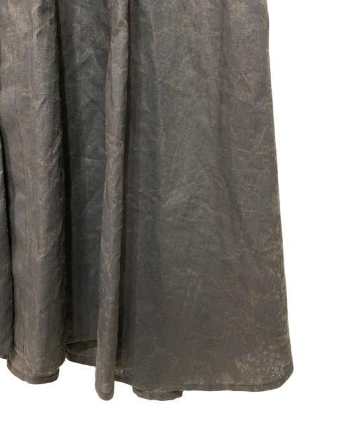 YOHJI YAMAMOTO（ヨウジヤマモト）YOHJI YAMAMOTO (ヨウジヤマモト) 23SS フロントタックリネンシャツワンピース グレー サイズ:1の古着・服飾アイテム