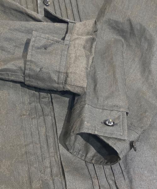 YOHJI YAMAMOTO（ヨウジヤマモト）YOHJI YAMAMOTO (ヨウジヤマモト) 23SS フロントタックリネンシャツワンピース グレー サイズ:1の古着・服飾アイテム