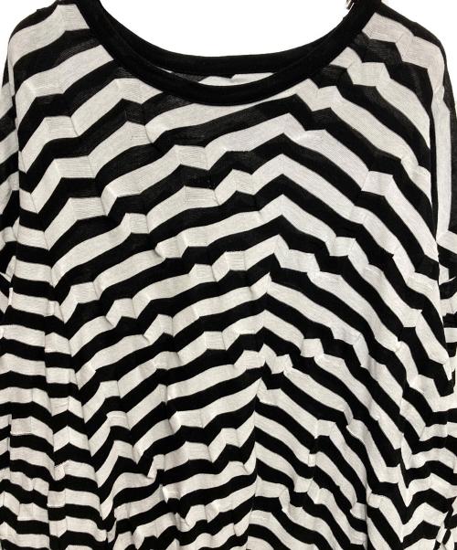 Y's（ワイズ）Y's (ワイズ) ボーダーカットソー ホワイト×ブラック サイズ:2の古着・服飾アイテム