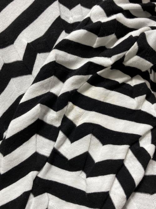 Y's（ワイズ）Y's (ワイズ) ボーダーカットソー ホワイト×ブラック サイズ:2の古着・服飾アイテム