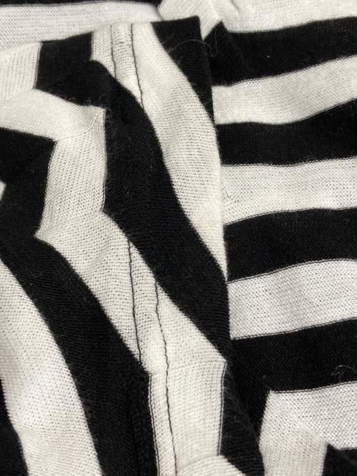 Y's（ワイズ）Y's (ワイズ) ボーダーカットソー ホワイト×ブラック サイズ:2の古着・服飾アイテム