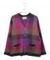 STEAD（ステッド）の古着「5G KID-MOHAIR MIX BLOCK CHECK C／D」｜パープル